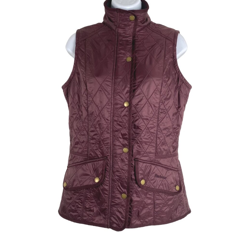 Barbour Quilted Vest in Burgundy